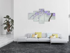 Obraz - Fioletowy deszcz (125x70 cm)