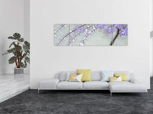 Obraz - Fioletowy deszcz (170x50 cm)