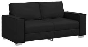 Sofa czarny 180 x 78 x 84 cm tkanina