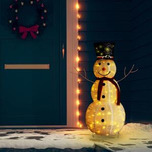 Dekoracja świąteczna, bałwan z LED, luksusowa tkanina, 120 cm