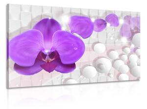 Obraz orchidea na abstrakcyjnym tle