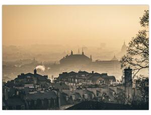 Obraz - Miasto pod mgłą (70x50 cm)