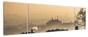 Obraz - Miasto pod mgłą (170x50 cm)