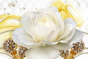 Obraz luksusowa róża z abstrakcją