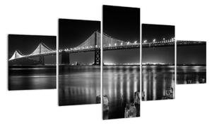 Obraz - Czarno - biały most (125x70 cm)