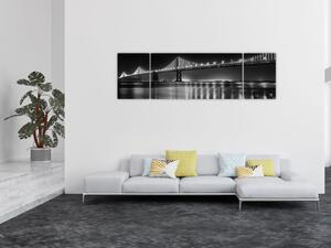 Obraz - Czarno - biały most (170x50 cm)