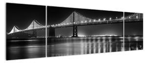 Obraz - Czarno - biały most (170x50 cm)