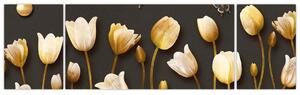 Obraz - Tulipany - abstrakcja (170x50 cm)