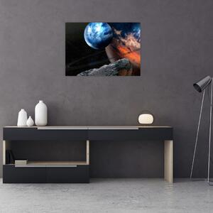 Obraz planety w kosmosie (70x50 cm)