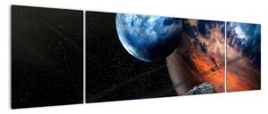 Obraz planety w kosmosie (170x50 cm)