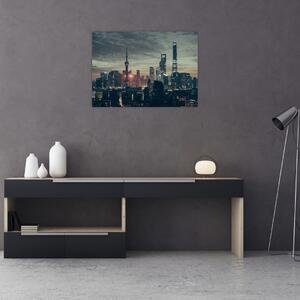 Obraz miasta o zmierzchu (70x50 cm)
