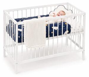Białe skandynawskie łóżeczko z materacem 60x120 M7-W69