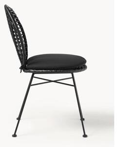 Krzesło z polirattanu z poduszką Cordula, 2 szt