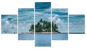Obraz - wyspa na morzu (125x70 cm)