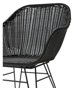 Krzesło z podłokietnikami z polirattanu Costa, 2 szt