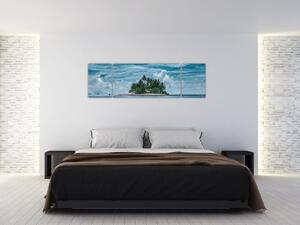 Obraz - wyspa na morzu (170x50 cm)