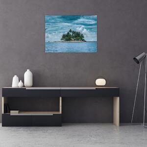 Obraz - wyspa na morzu (70x50 cm)