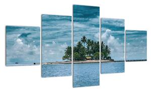 Obraz - wyspa na morzu (125x70 cm)