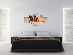 Obraz - Dzikie konie (125x70 cm)