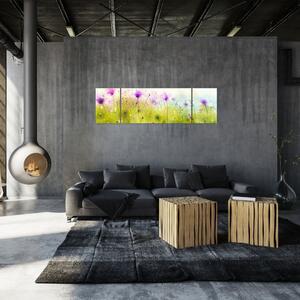 Obraz - Kwiaty polne (170x50 cm)