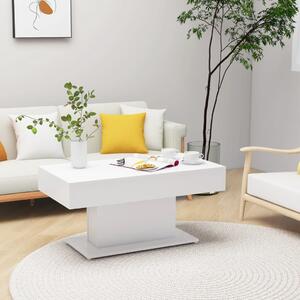 Stolik kawowy, biały, 96x50x45 cm, materiał drewnopochodny