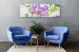 Obraz malowane kwiaty w wersji letniej