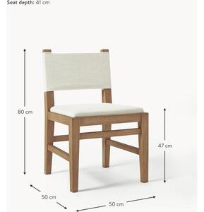 Tapicerowane krzesło z drewna Liano