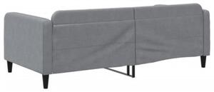 Sofa z funkcją spania, jasnoszara, 100x200 cm, obita tkaniną