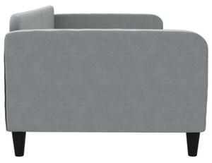 Sofa z funkcją spania, jasnoszara, 100x200 cm, obita tkaniną