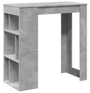 Stolik barowy z przegrodami, szarość betonu, 102x50x103,5 cm