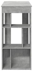 Stolik barowy z przegrodami, szarość betonu, 102x50x103,5 cm