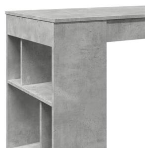 Stolik barowy z przegrodami, szarość betonu, 102x50x103,5 cm