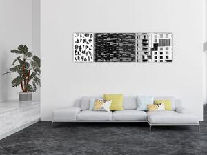 Obraz architektury czarno-białej (170x50 cm)
