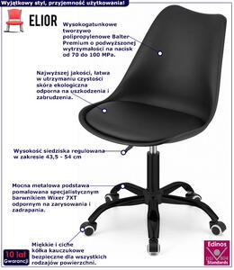 Czarne krzesło obrotowe skandynawskie - Rawis