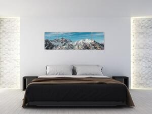Obraz ośnieżonych szczytów, Fiordland (170x50 cm)