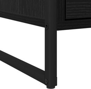 Stolik nocny z szufladÄ czarny dÄ b 50 x 39.5 x 50 cm