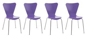 4szt. zestaw krzeseł dla gości Jolie fioletowy