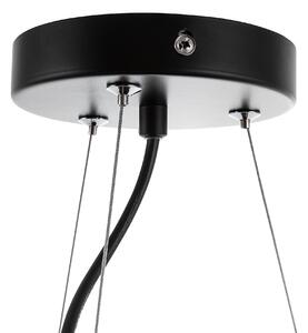 Nowoczesna lampa wisząca metalowa okrągła czarna geometryczna żyrandol Cesano Beliani