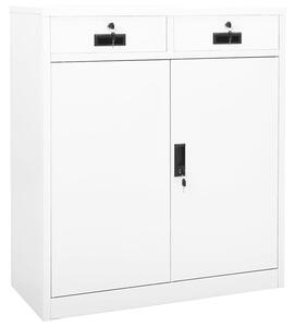 Biała stalowa szafka biurowa na klucz - Zova