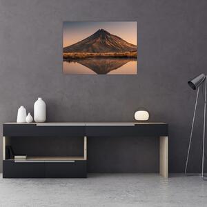 Obraz odbicia góry Taranaki, Nowa Zelandia (70x50 cm)