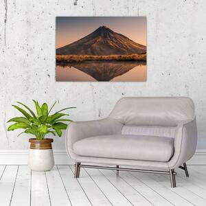 Obraz odbicia góry Taranaki, Nowa Zelandia (70x50 cm)