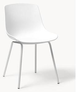 Krzesło z tworzywa sztucznego z metalowymi nogami Joe, 2 szt