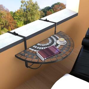 Składany stolik na balkon, dostępny w 2 kolorach-brązowy