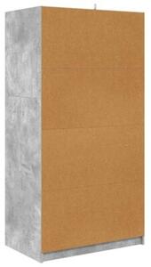Nowoczesna szafka łazienkowa betonowo-szara z drzwiami i szufladami, 79,5 x 49 x 156 cm