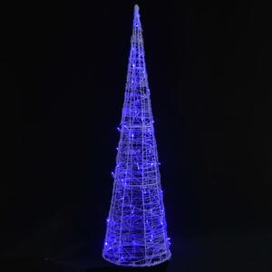 Stożek dekoracyjny, akrylowy, niebieski, LED, 120 cm