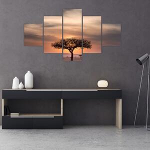 Obraz zachodu słońca w Tanzanii (125x70 cm)