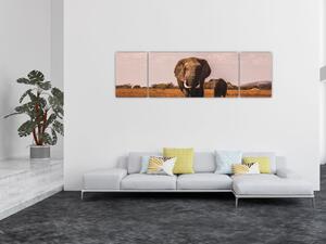 Obraz - Przybycie słonia (170x50 cm)