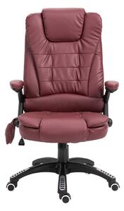 Obrotowe krzesło biurowe z funkcją masażu, w 2 kolorach-bordowe