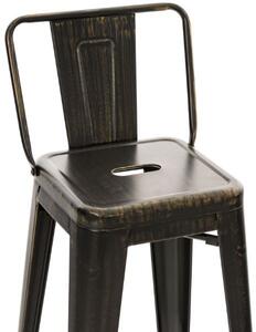 Krzesło barowe Remi czarno-złote