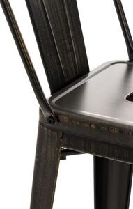 Krzesło barowe Remi czarno-złote
